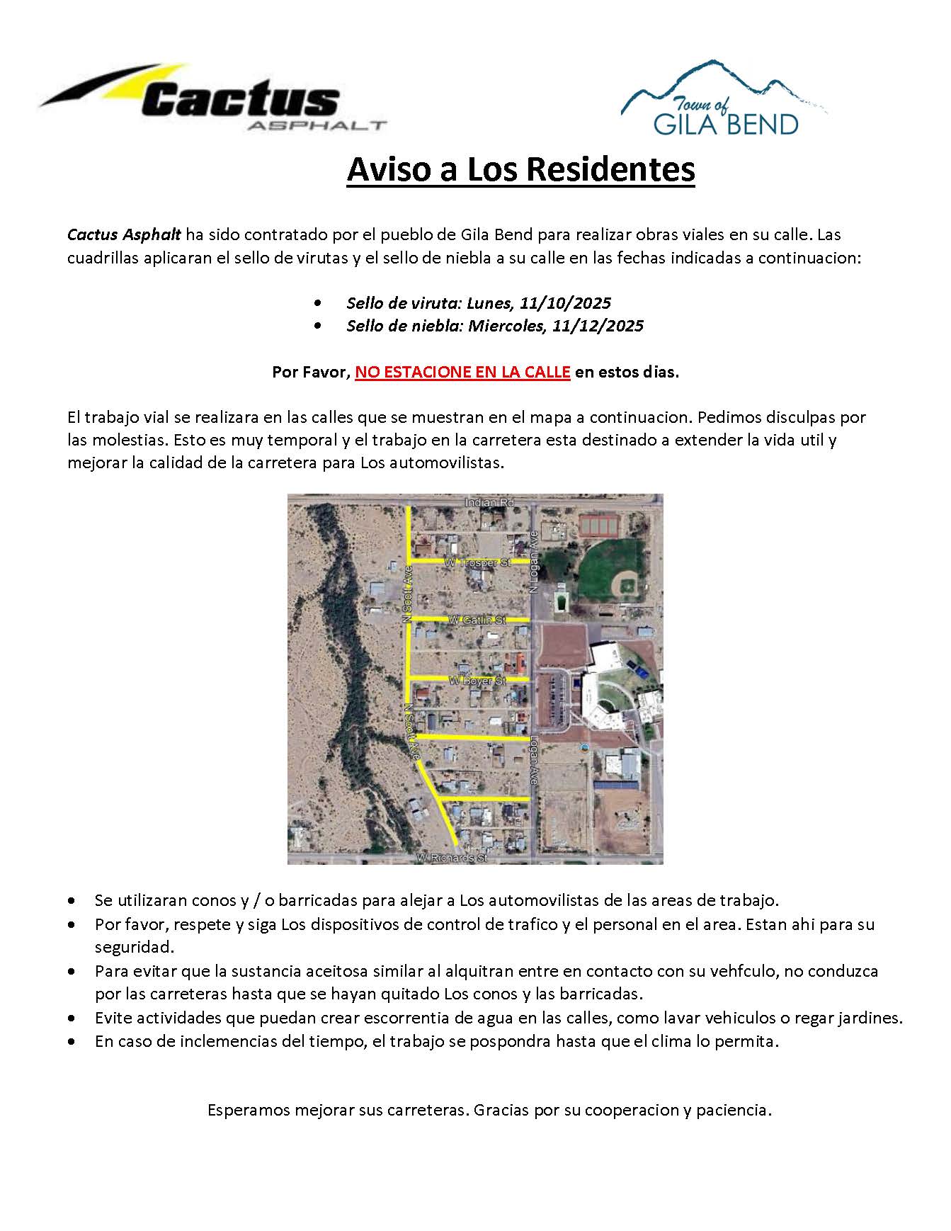 Notification Flyer - Town of Gila Bend, FY26 Chip Seal Program_Page_2